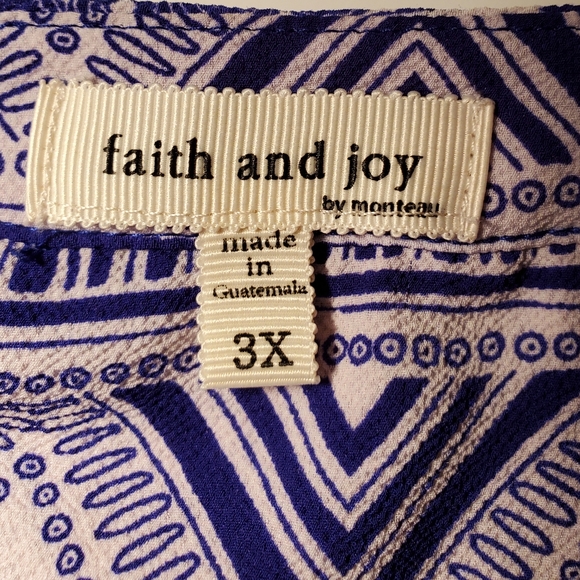 Faith and Joy Woman's Top EUC - Picture 2 of 7